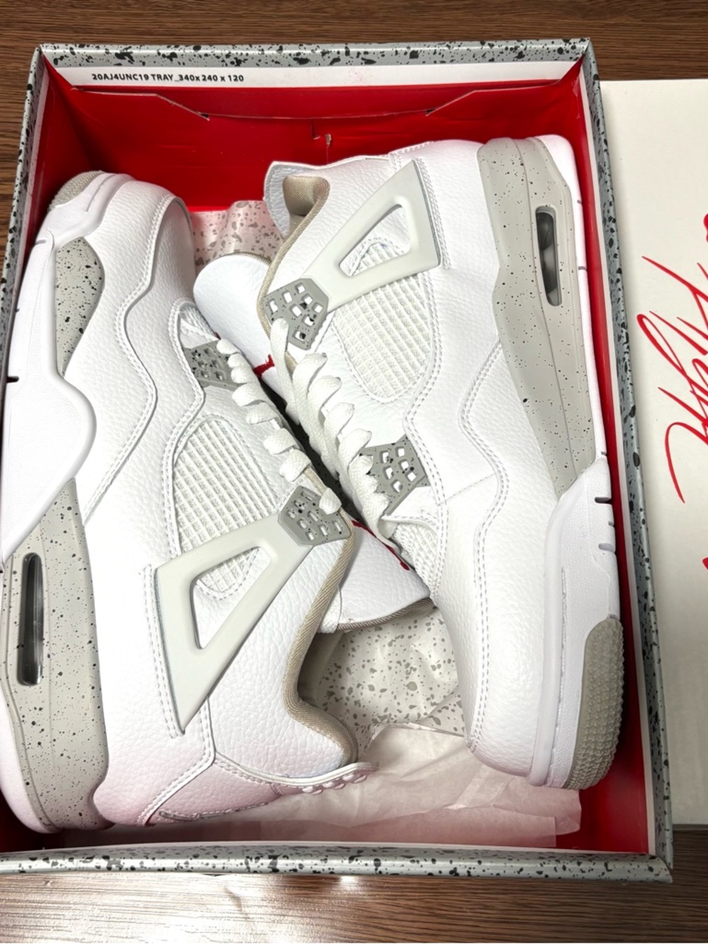 Air Jordan 4 Retro ‘White Oreo’ 2021 -Men's Athletic Shoes Sneakers - Picture 4 of 5